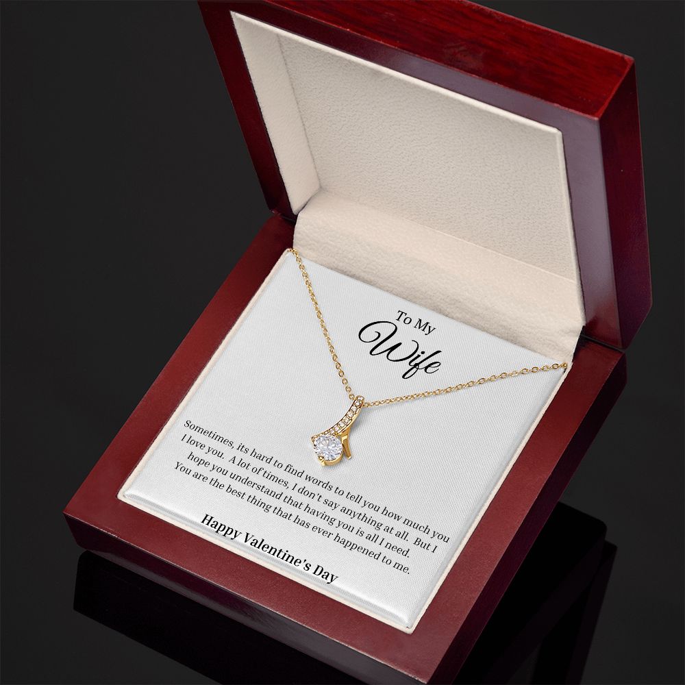 To My Wife: Happy Valentine's Day - Alluring Beauty Necklace