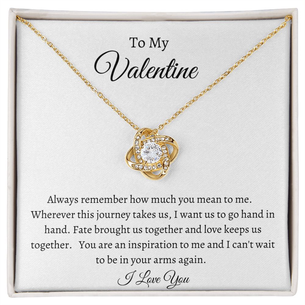 To My Valentine: Love Knot Necklace