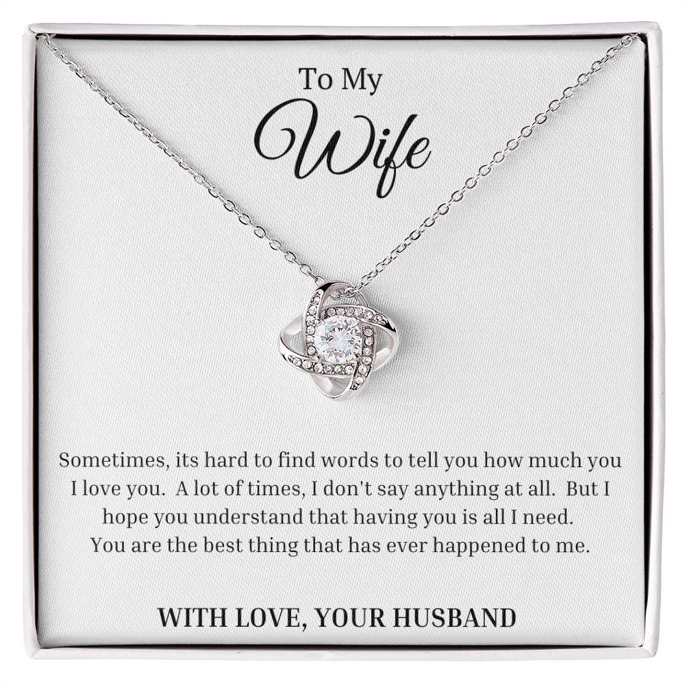 To My Wife: Love Knot Necklace