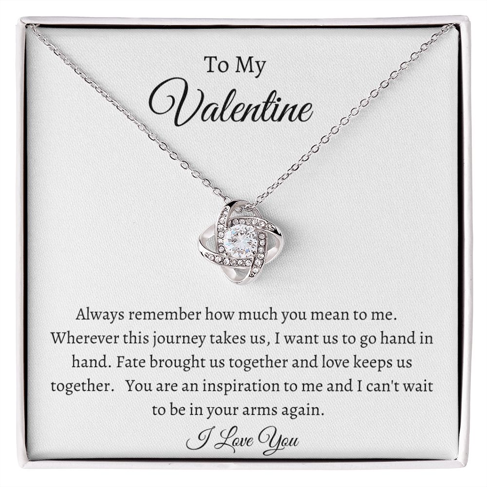 To My Valentine: Love Knot Necklace