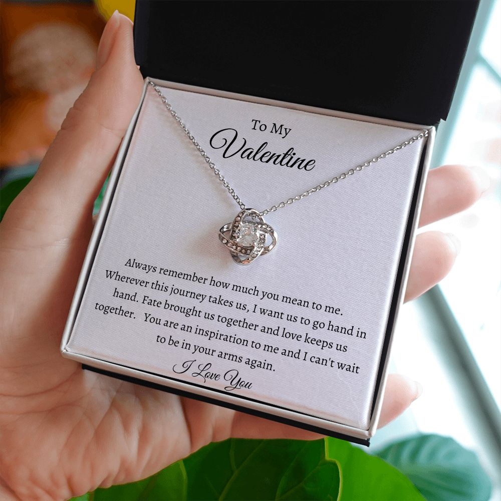 To My Valentine: Love Knot Necklace