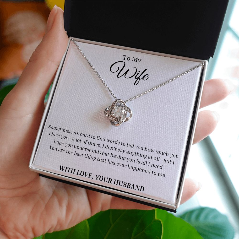 To My Wife: Love Knot Necklace
