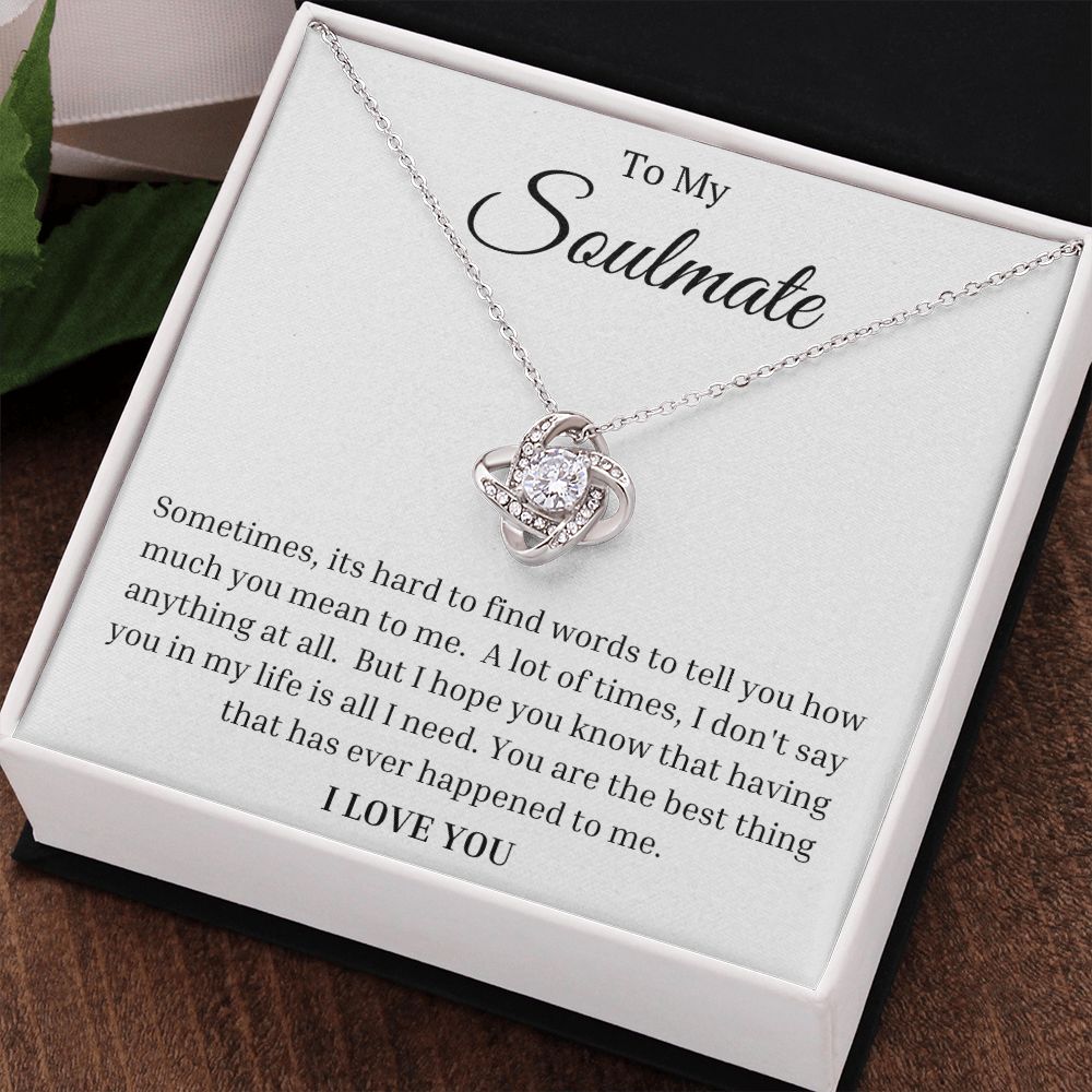 To My Soulmate: Love Knot Necklace