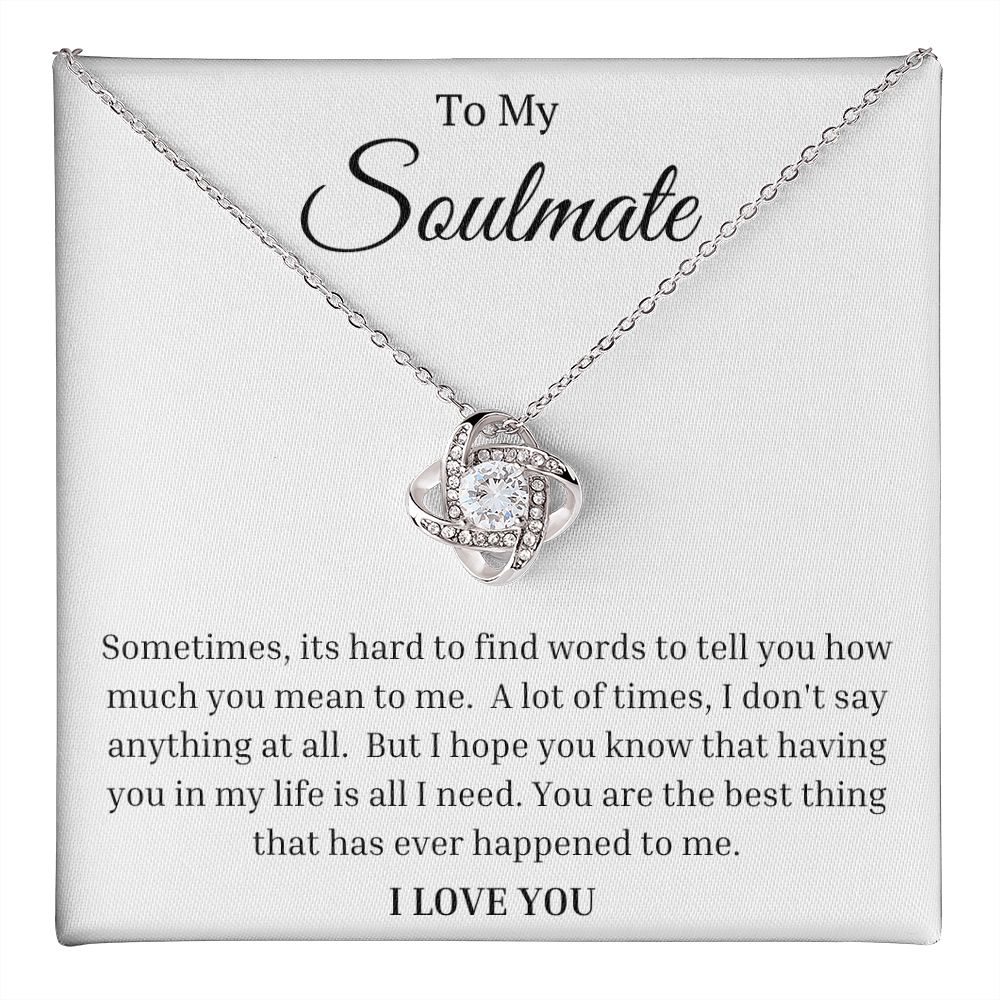 To My Soulmate: Love Knot Necklace