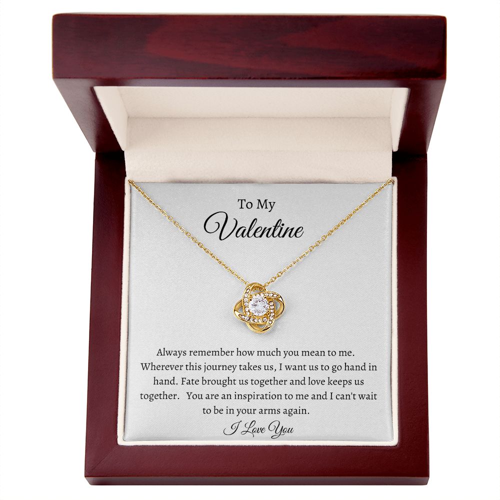 To My Valentine: Love Knot Necklace
