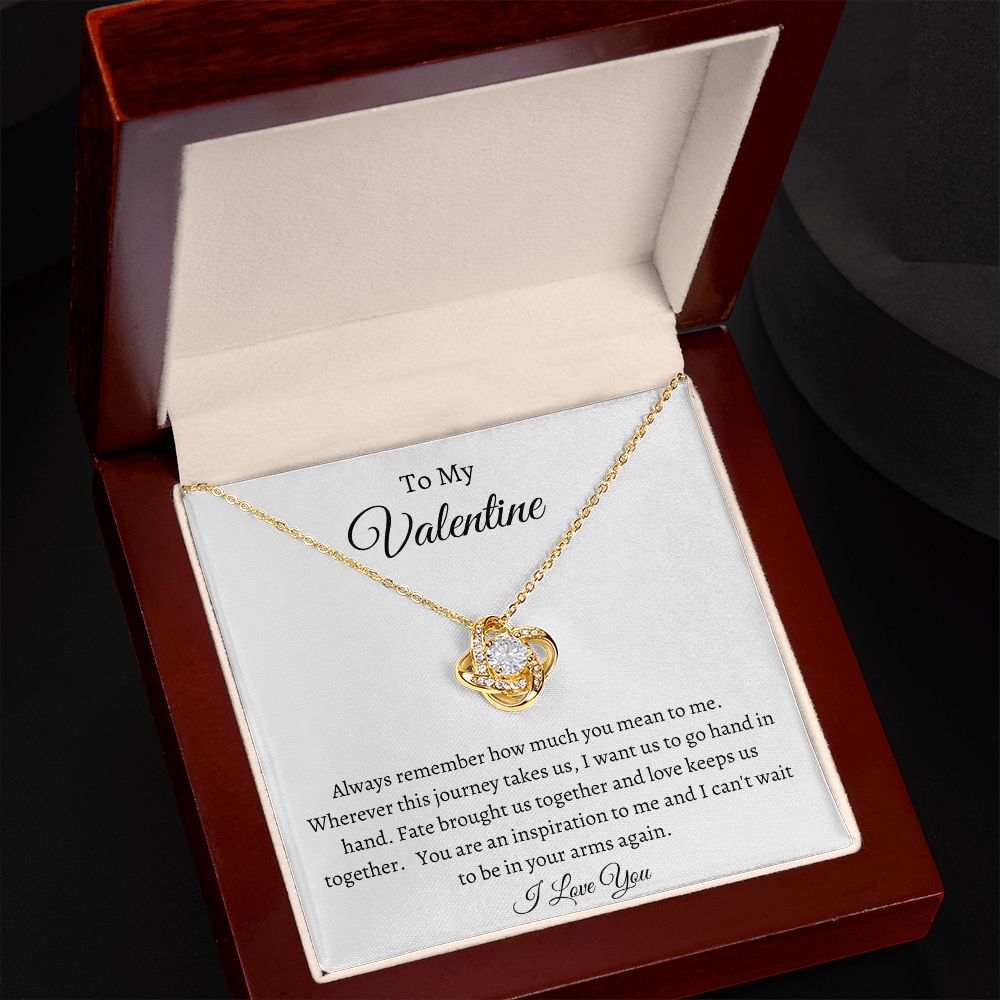 To My Valentine: Love Knot Necklace