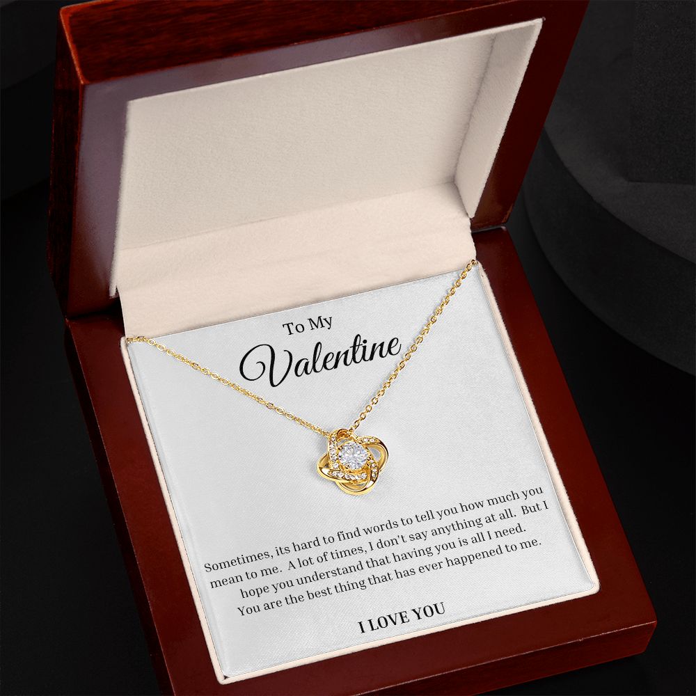 To My Valentine: Love Knot Necklace