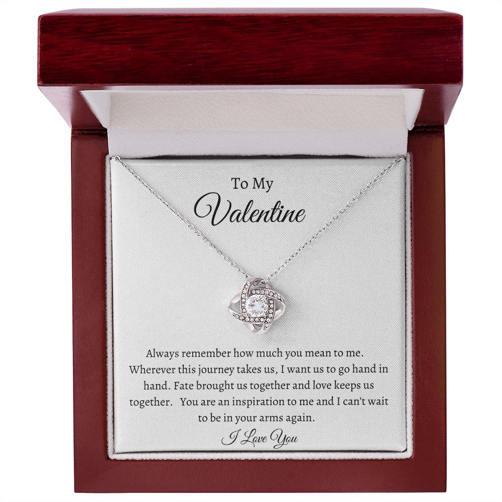 To My Valentine: Love Knot Necklace