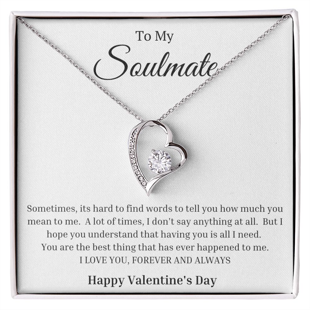 To My Soulmate: Happy Valentine's Day: Forever Love Necklace