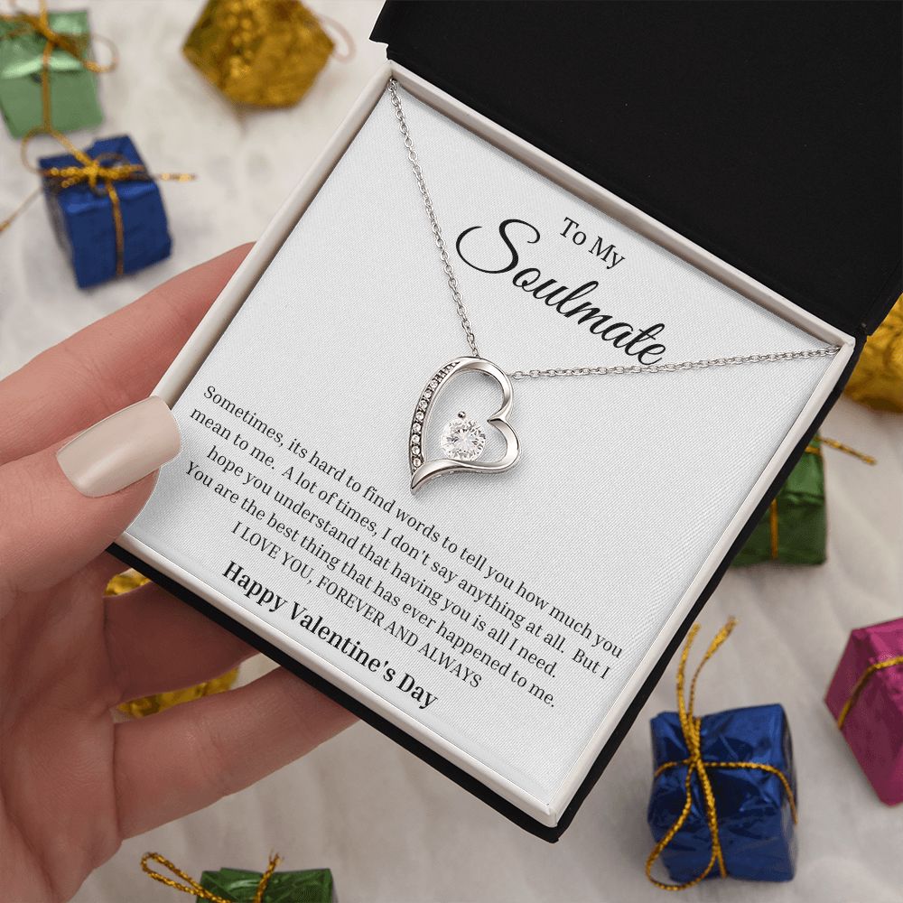 To My Soulmate: Happy Valentine's Day: Forever Love Necklace