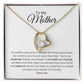To My Mother: Forever Love Necklace - Tell her anytime how much you love her!