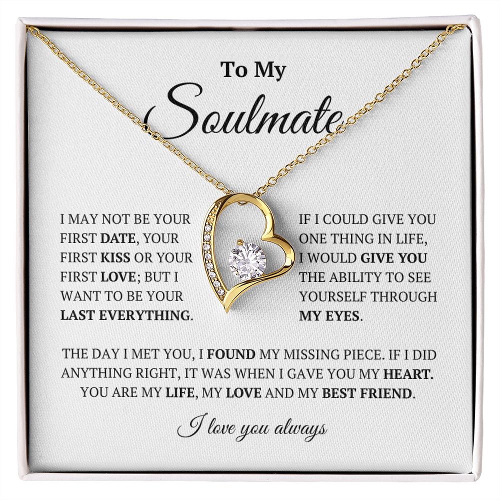 To My Soulmate: Forever Love Necklace