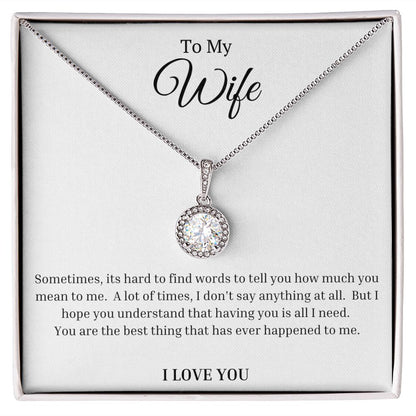 To My Wife:  Eternal Hope Necklace