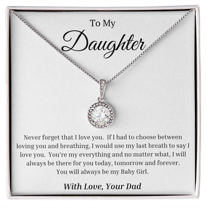 To My Daughter:  Eternal Hope Necklace