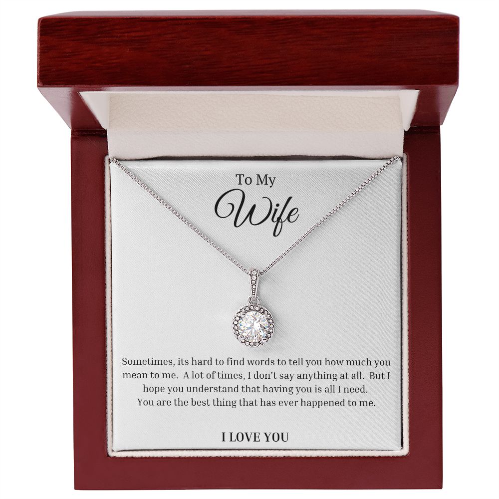 To My Wife:  Eternal Hope Necklace