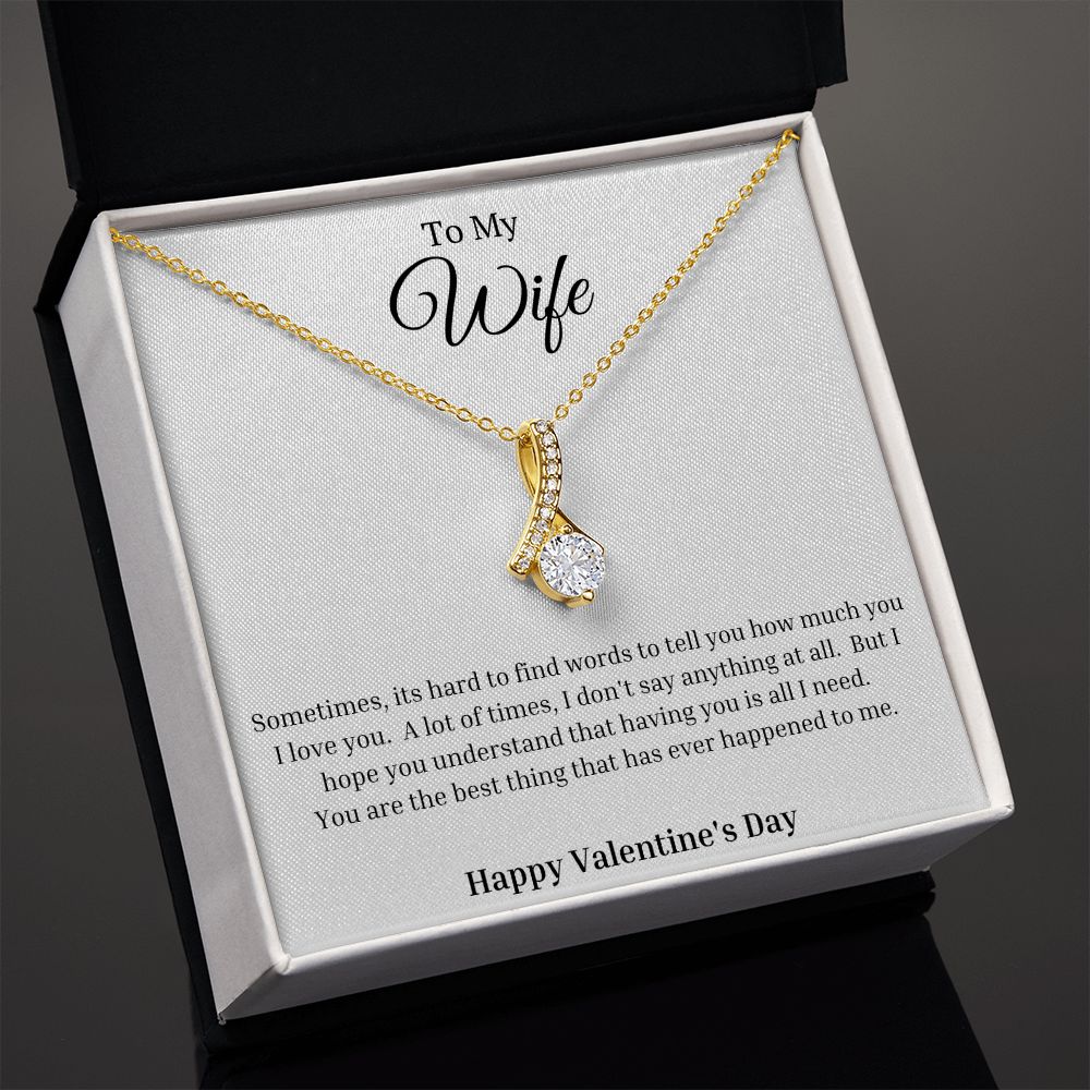 To My Wife: Happy Valentine's Day - Alluring Beauty Necklace