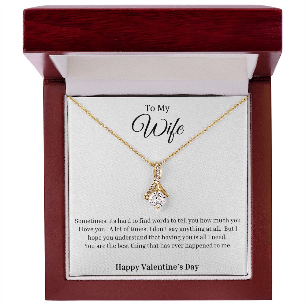 To My Wife: Happy Valentine's Day - Alluring Beauty Necklace