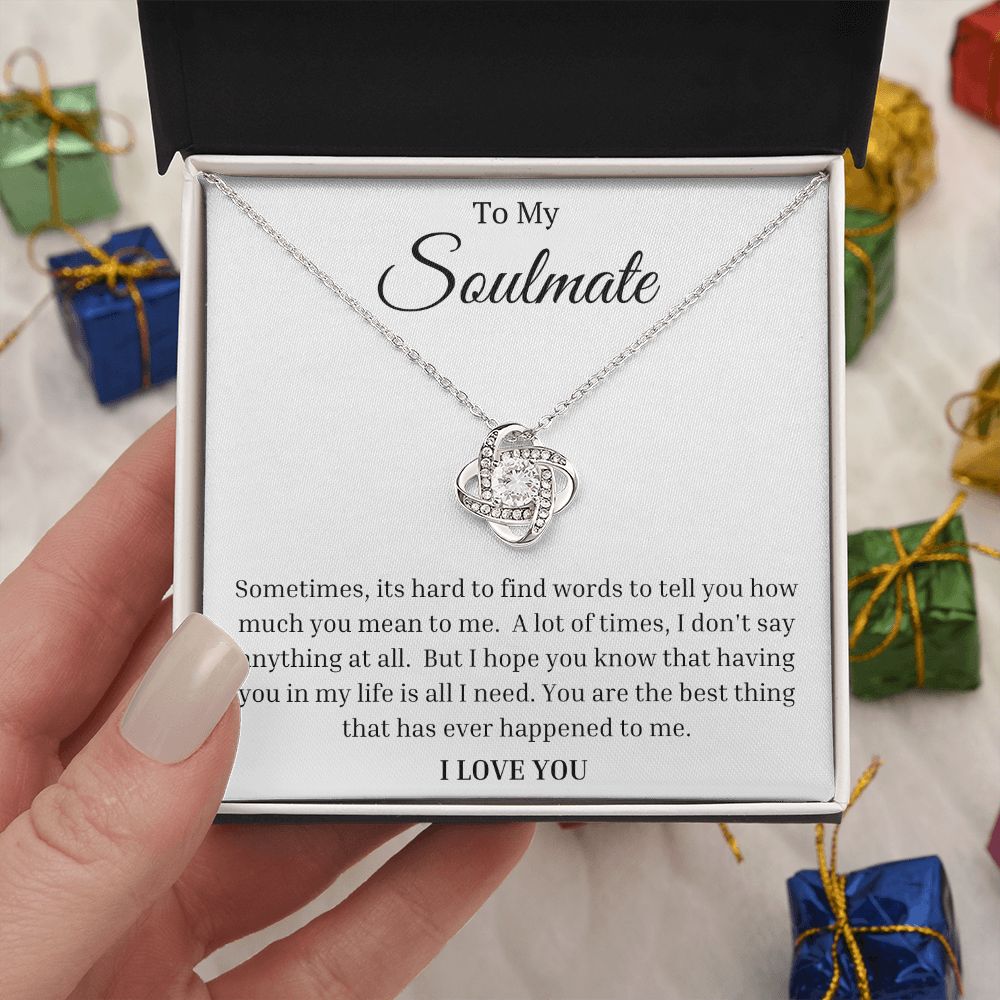 To My Soulmate: Love Knot Necklace