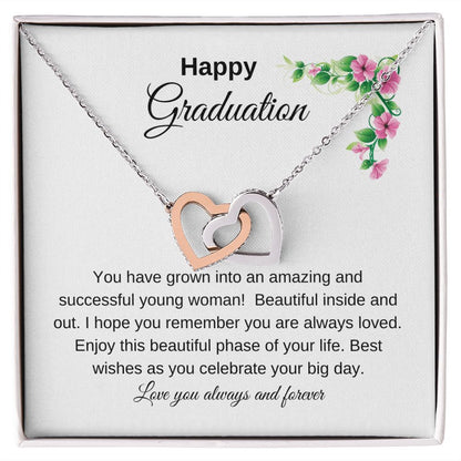 Happy Graduation:  Beautiful Interlocking Heart Necklace