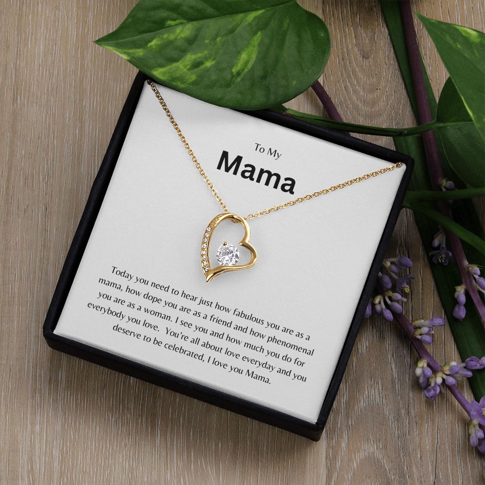 To My Mama:  Forever Love - Celebrate you mama anytime with this beautiful forever love necklace